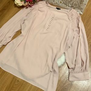 💲SALE💲 Ann Taylor Pink Chiffon Blouse With Buttons